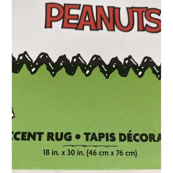 Peanuts Snoopy Christmas Wreath 18 x 30" Accent Rug Mat Holiday NEW - Picture 4 of 11